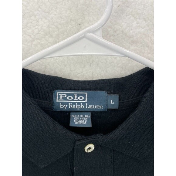 Polo Ralph Lauren Big Pony Shirt Men’s LT Black Long Sleeve Collared Casual Top - Picture 2 of 5